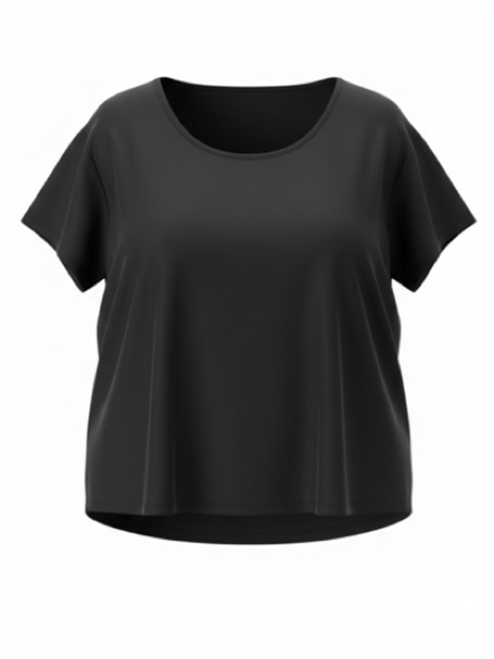 Black Women's Medium Scoop Neck Tee